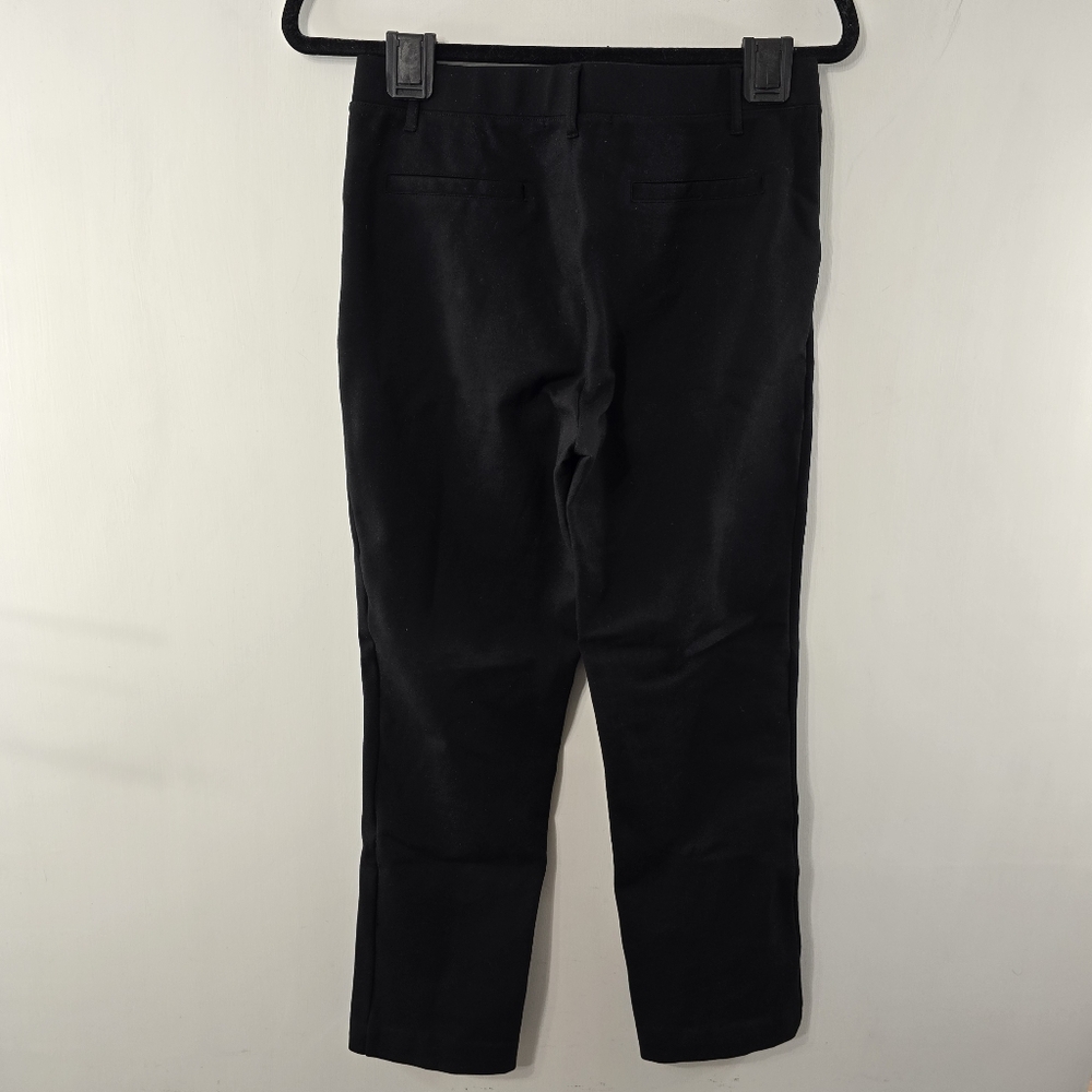 Quince Ultra Stretch Ponte Straight Leg Pants Trousers Solid Black Size M Petite - Picture 9 of 12